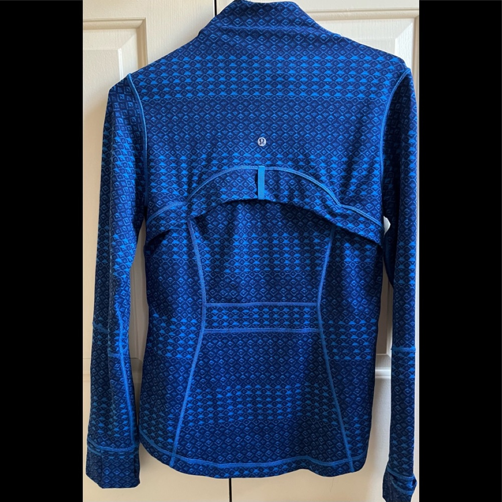 🍒LULULEMON DEFINE Jacket TRIOMETRIC Hero Lakeside Blue sz 12  - VHTF PATTERN!! - Picture 6 of 6